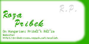 roza pribek business card